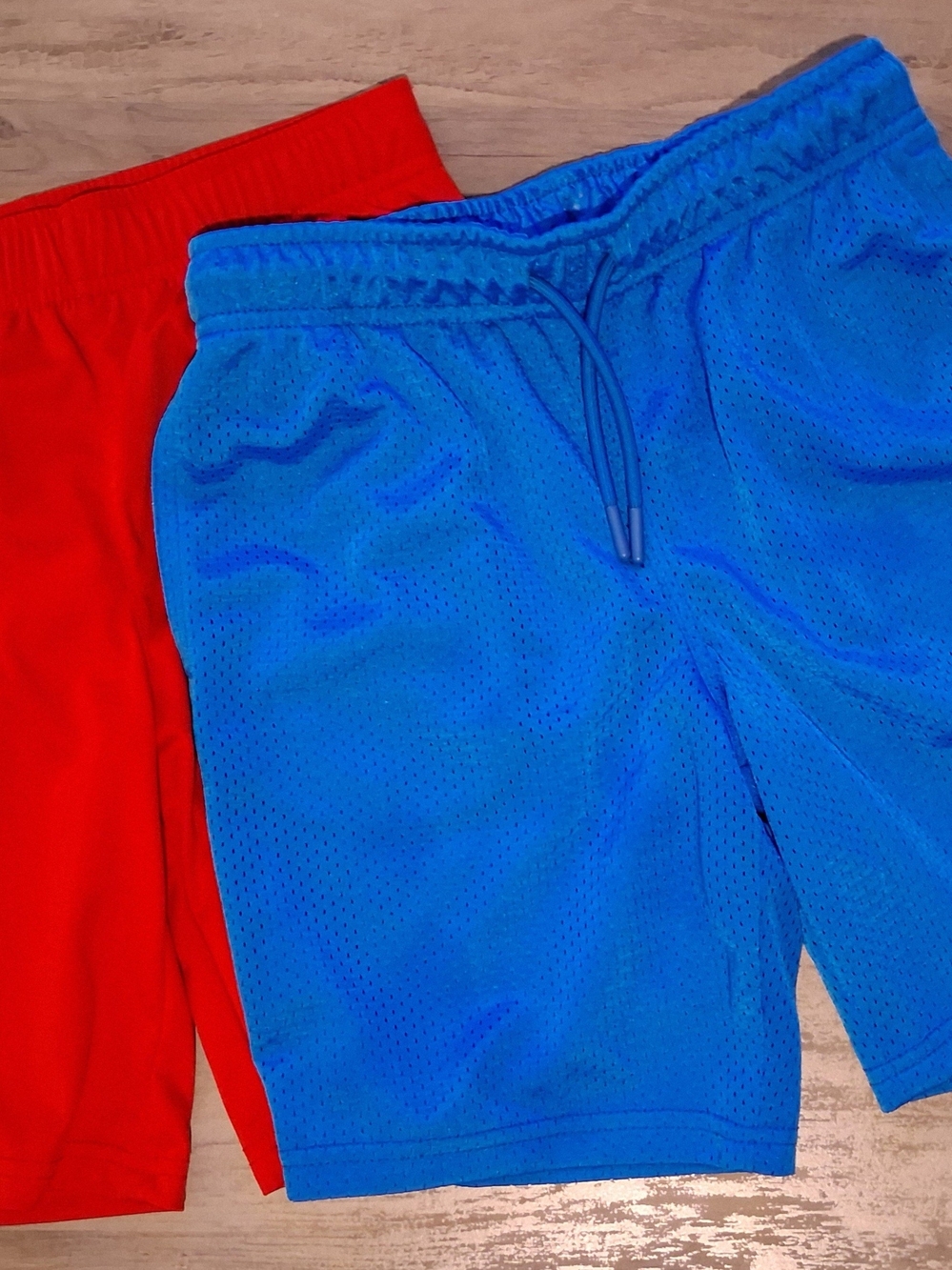 Athletic Works Kids Mesh Shorts in Blue and Red